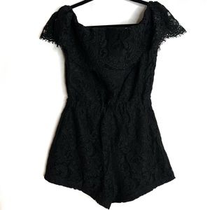 LAMARQUE Sina Off the Shoulder Black Lace‎ Romper Size 6